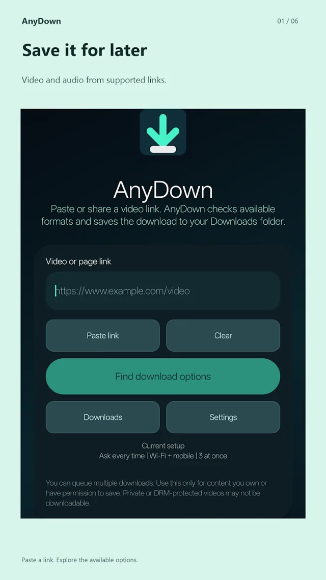 AnyDown Google Play download preview