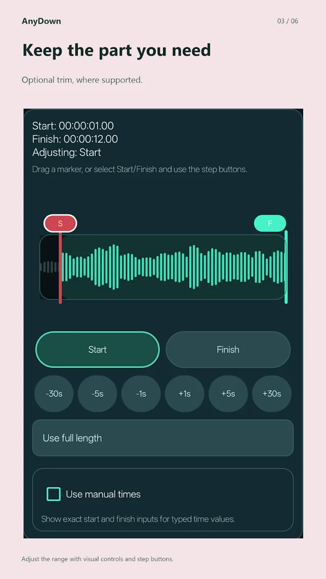 Trim video and audio precisely