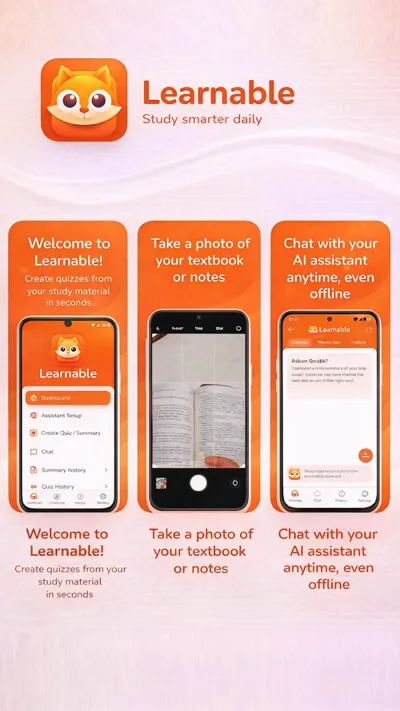 Learnable Google Play study assistant artwork